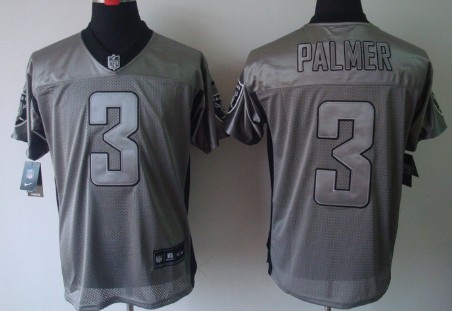 Nike Oakland Raiders #3 Carson Palmer Gray Shadow Elite Jersey 