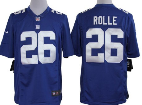 Nike New York Giants #26 Antrel Rolle Blue Limited Jersey