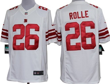 Nike New York Giants #26 Antrel Rolle White Limited Jersey 
