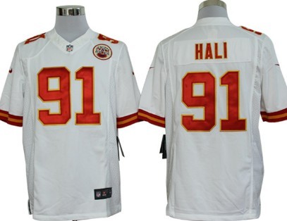 Nike Kansas City Chiefs #91 Tamba Hali White Limited Jersey 