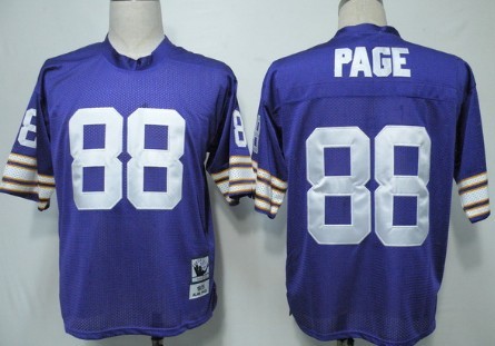 Minnesota Vikings #88 Alan Page Purple Throwback Jersey