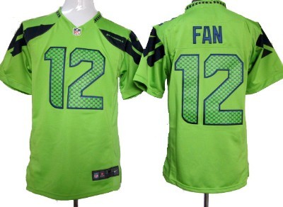 Nike Seattle Seahawks #12 Fan Green Game Jersey