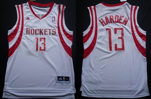 Houston Rockets #13 James Harden Revolution 30 Swingman White Jersey 