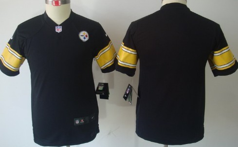 Nike Pittsburgh Steelers Blank Black Game Kids Jersey 