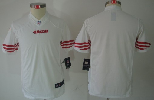 Nike San Francisco 49ers Blank White Limited Kids Jersey 