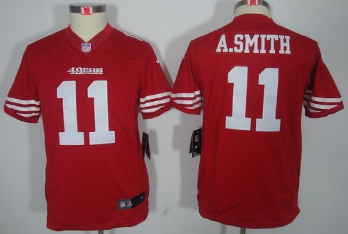 Nike San Francisco 49ers #11 Alex Smith Red Limited Kids Jersey 