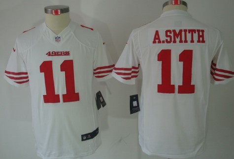 Nike San Francisco 49ers #11 Alex Smith White Limited Kids Jersey 