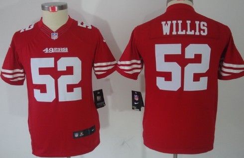 Nike San Francisco 49ers #52 Patrick Willis Red Limited Kids Jersey 