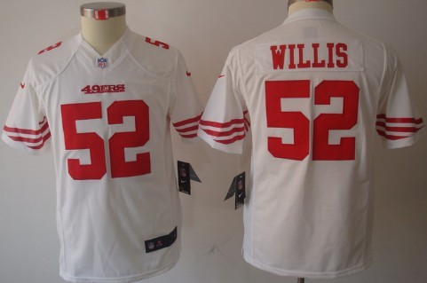 Nike San Francisco 49ers #52 Patrick Willis White Limited Kids Jersey 
