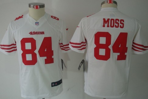 Nike San Francisco 49ers #84 Randy Moss White Limited Kids Jersey 