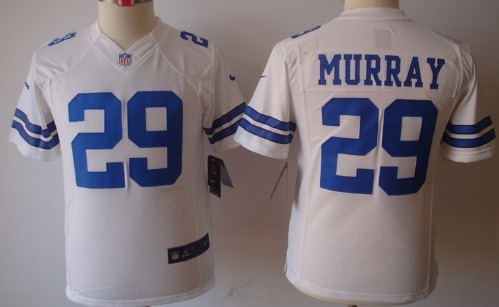 Nike Dallas Cowboys #29 DeMarco Murray White Limited Kids Jersey 