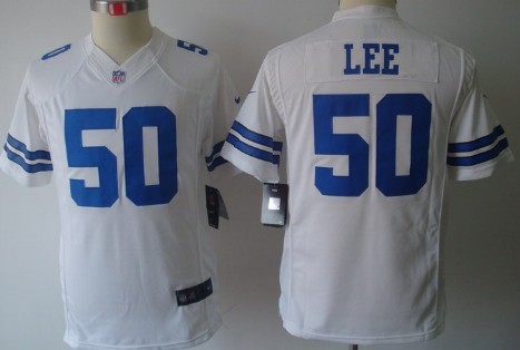 Nike Dallas Cowboys #50 Sean Lee White Limited Kids Jersey 