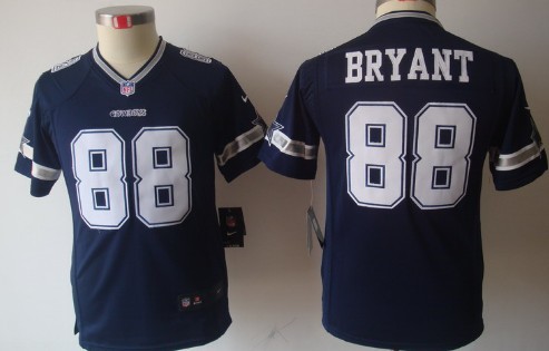 Nike Dallas Cowboys #88 Dez Bryant Blue Limited Kids Jersey 