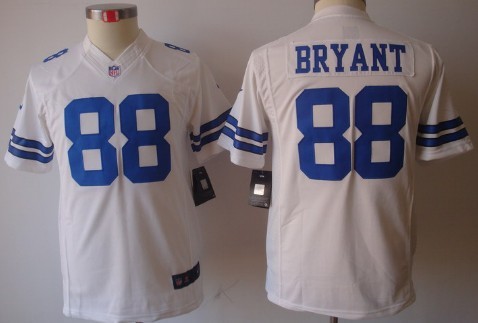 Nike Dallas Cowboys #88 Dez Bryant White Limited Kids Jersey 