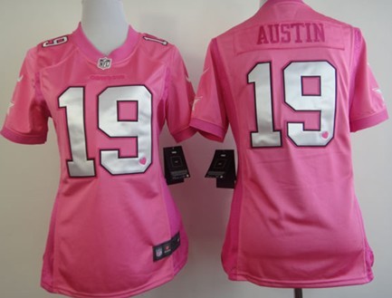Nike Dallas Cowboys #19 Miles Austin Pink Love Womens Jersey 
