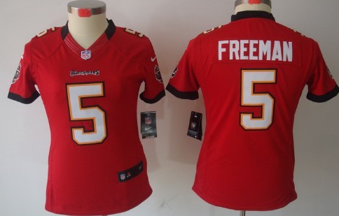 Nike Tampa Bay Buccaneers #5 Josh Freeman Red Limited Womens Jersey 