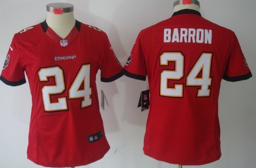 Nike Tampa Bay Buccaneers #24 Mark Barron Red Limited Womens Jersey 