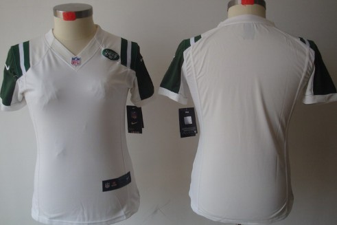 Nike New York Jets Blank White Limited Womens Jersey 