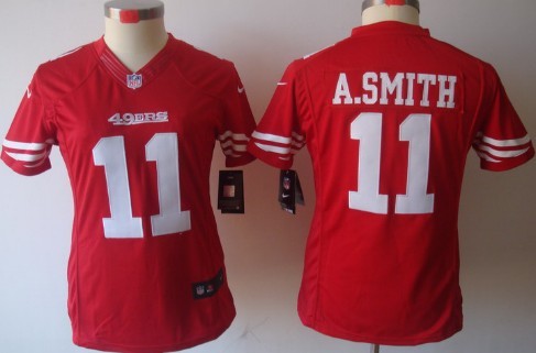 Nike San Francisco 49ers #11 Alex Smith Red Limited Womens Jersey 