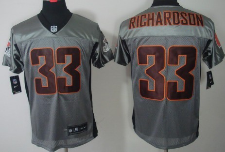 Nike Cleveland Browns #33 Trent Richardson Gray Shadow Elite Jersey 