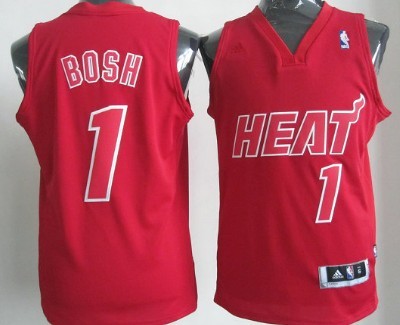 Miami Heat #1 Chris Bosh Revolution 30 Swingman Red Big Color Jersey 