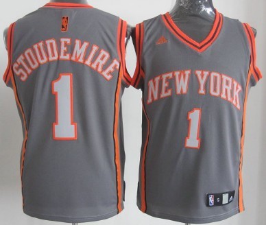 New York Knicks #1 Amare Stoudemire Gray Shadow Jersey 