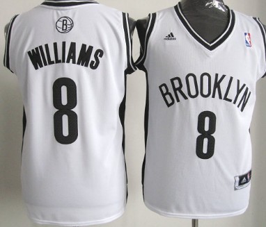 Brooklyn Nets #8 Deron Williams Revolution 30 Swingman White Jersey 