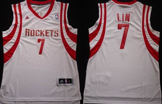 Houston Rockets #7 Jeremy Lin Revolution 30 Swingman White Jersey 
