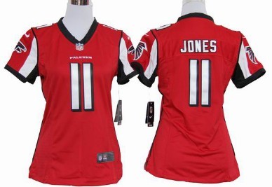 Nike Atlanta Falcons #11 Julio Jones Red Game Womens Jersey 