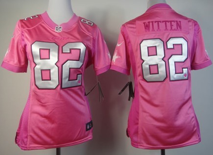 Nike Dallas Cowboys #82 Jason Witten Pink Love Womens Jersey