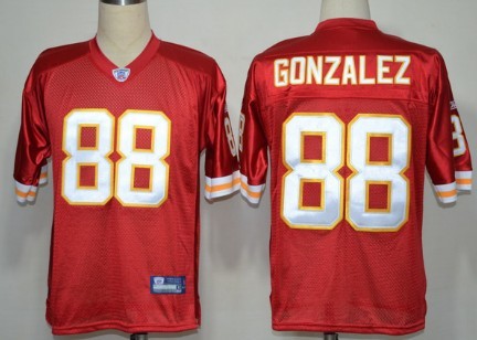 Reebok Kansas City Chiefs #88 Tony Gonzalez Red Jersey