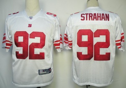 Reebok New York Giants #92 Michael Strahan White Jersey
