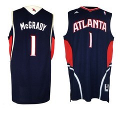 Atlanta Hawks #1 Tracy McGrady Revolution 30 Swingman Blue Jersey