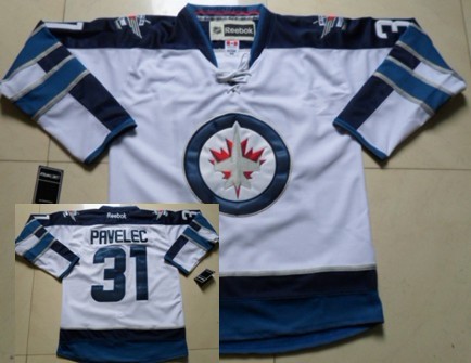 Winnipeg Jets #31 Ondrej Pavelec White Jersey