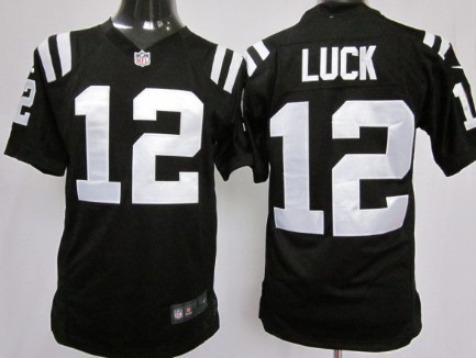 Nike Indianapolis Colts #12 Andrew Luck Black Game Jersey 