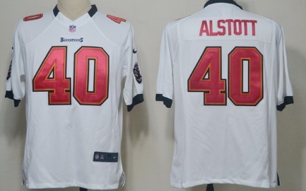 Nike Tampa Bay Buccaneers #40 Mike Alstott White Game Jersey 