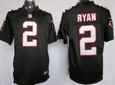 Nike Atlanta Falcons #2 Matt Ryan Black Game Jersey 