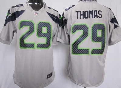 Nike Seattle Seahawks #29 Earl Thomas Gray Game Jersey 