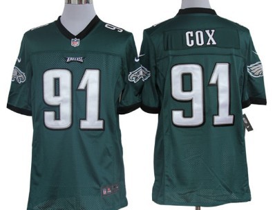 Nike Philadelphia Eagles #91 Fletcher Cox Dark Green Limited Jersey 