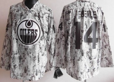 Edmonton Oilers #14 Jordan Eberle White Camo Jersey