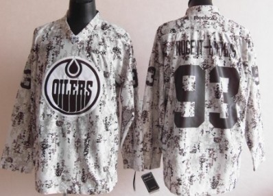 Edmonton Oilers #93 Ryan Nugent-Hopkins White Camo Jersey