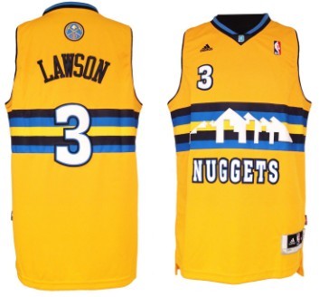 Denver Nuggets #3 Ty Lawson Revolution 30 Swingman Yellow Jersey 