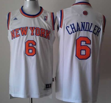 New York Knicks #6 Tyson Chandler Revolution 30 Swingman 2013 White Jersey 