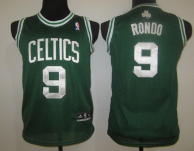 Boston Celtics #9 Rajon Rondo Green Kids Jersey 