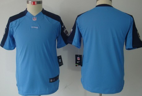 Nike Tennessee Titans Blank Light Blue Limited Kids Jersey