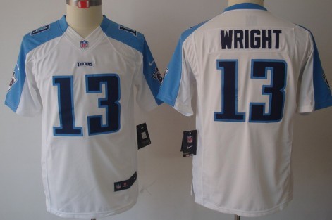 Nike Tennessee Titans #13 Kendall Wright White Limited Kids Jersey 