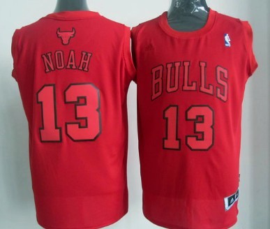 Chicago Bulls #13 Joakim Noah Revolution 30 Swingman Red Big Color Jersey 