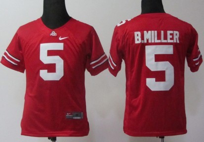 Ohio State Buckeyes #5 Braxton Miller Red Kids Jersey 