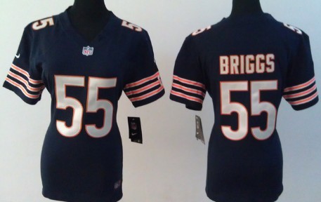 Nike Chicago Bears #55 Lance Briggs Blue Game Womens Jersey 