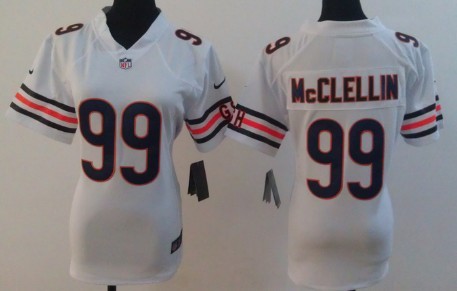 Nike Chicago Bears #99 Shea Mcclellin White Game Womens Jersey 